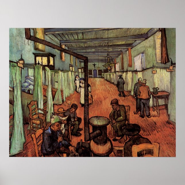 Sjukhusavdelning i Arles av Vincent van Gogh Poster (Framsidan)