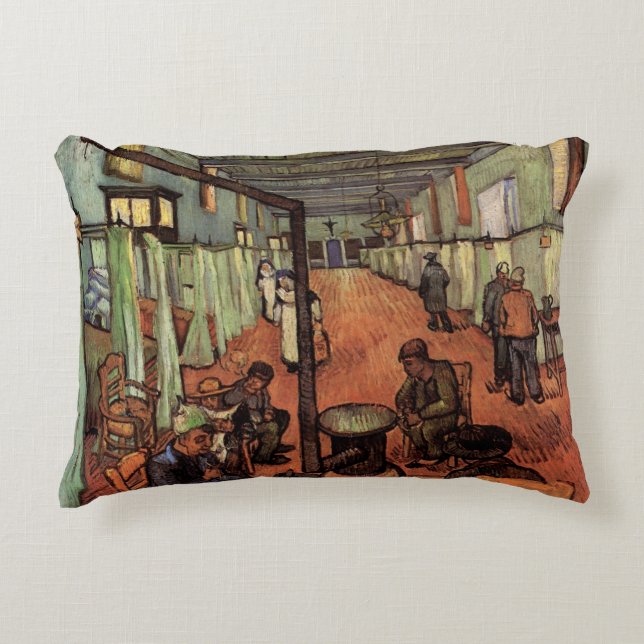 Sjukhusavdelning i Arles av Vincent van Gogh Prydnadskudde (Framsidan)