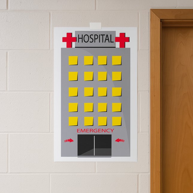 Sjukhusbyggnad Nödingång Poster (Skapare uppladdad)