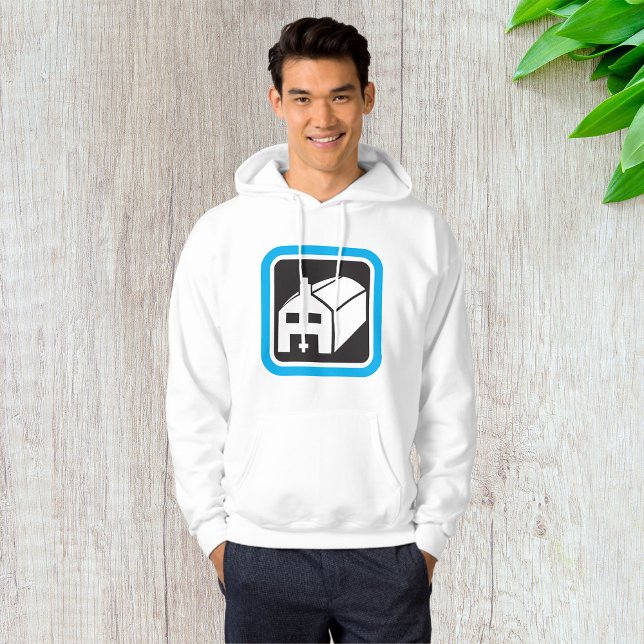 Sjukhuset Barn Icon Minimalist Healthcare Facility Hoodie (Skapare uppladdad)