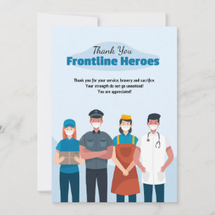 Sjukhuset Frontline Heroes Tack Kort