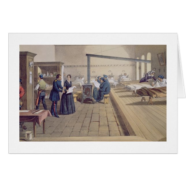 Sjukhuset på Scutari, specificerar av Florence Hälsningskort (Framsidan Horizontal)