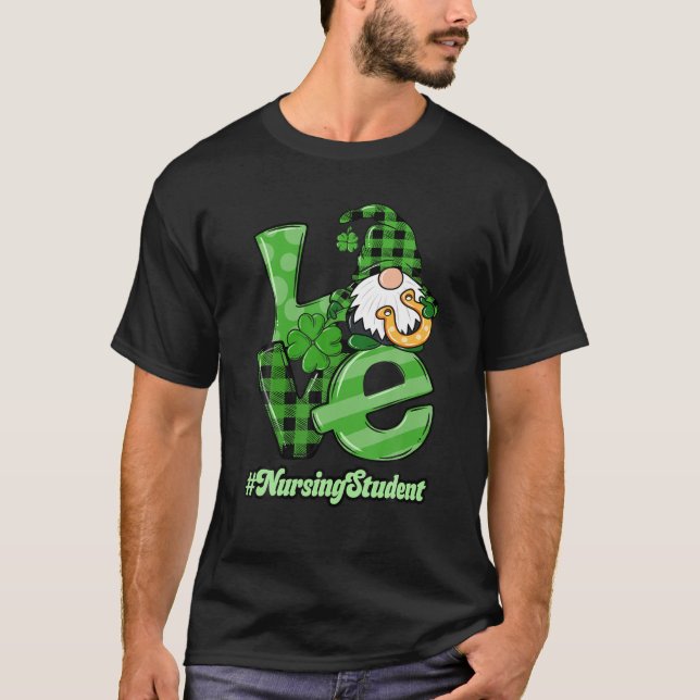 Sjukhuset Student St. Patrick's Day Design T Shirt (Framsida)
