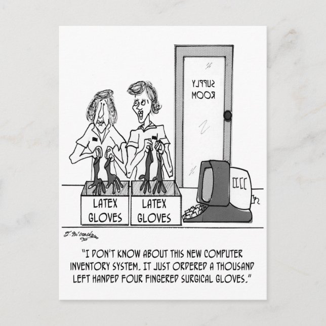 Sjukhusets Tecknad 1 830 Vykort (Framsida)