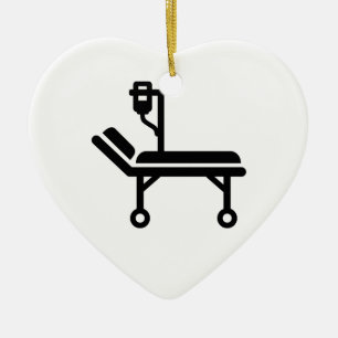 Sjukhussäng Julgransprydnad Keramik