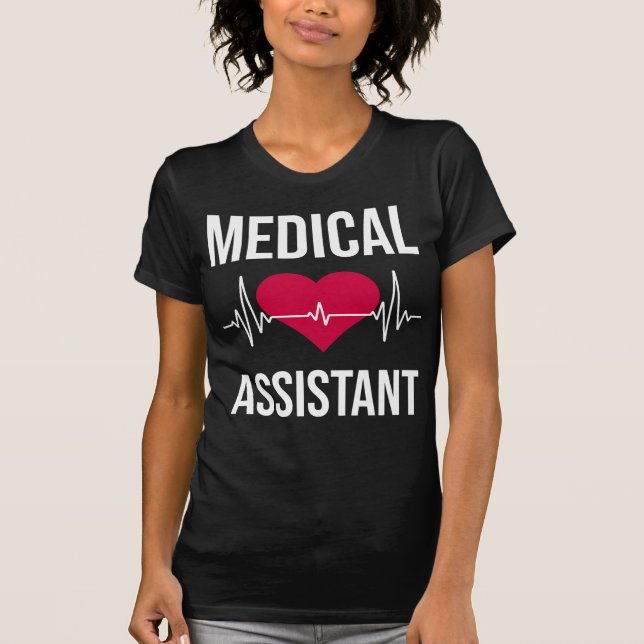 Sjukhusvårdsassistent Heartslag Sjukhusvård T Shirt (Framsida)
