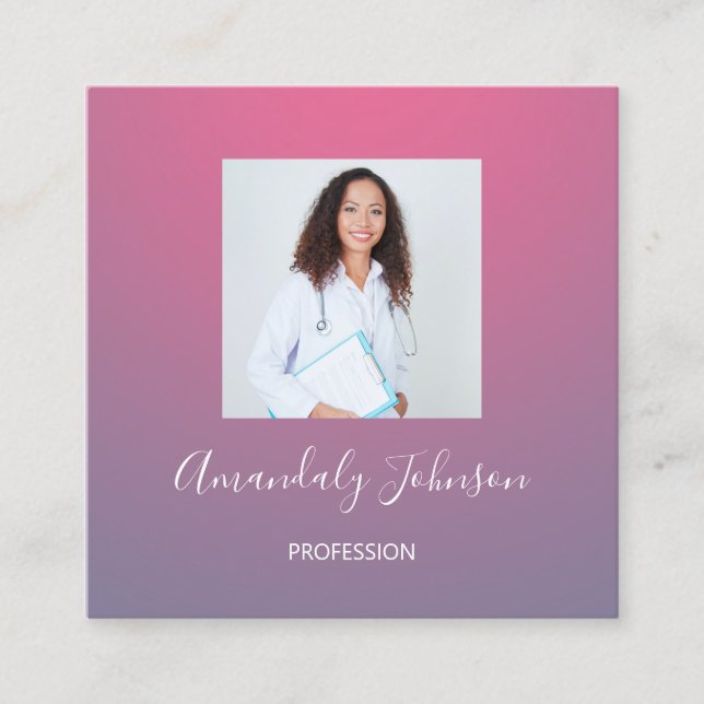 Sjukkirurgi Healthcare Anpassningsbar Photo Ommbbr Fyrkantigt Visitkort (Framsida)