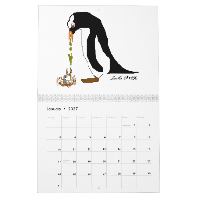 Sjuklig nötkreaturkalender (2010) kalender (Jan 2027)