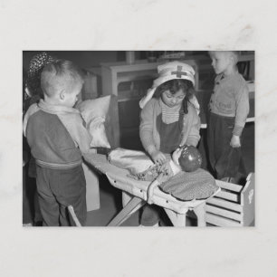 Sjukskolan 1940-talet vykort