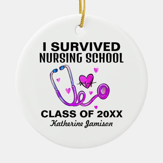 Sjukskolan Grad Julgransprydnad Keramik (Framsidan)
