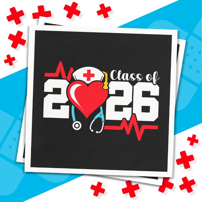 Sjukskolan Student 2026 Nurse Studenten Pappersservett (Skapare uppladdad)