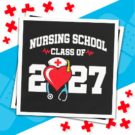 Sjukskolan Student 2027 Nurse Studenten Pappersservett