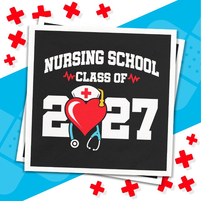 Sjukskolan Student 2027 Nurse Studenten Pappersservett (Skapare uppladdad)