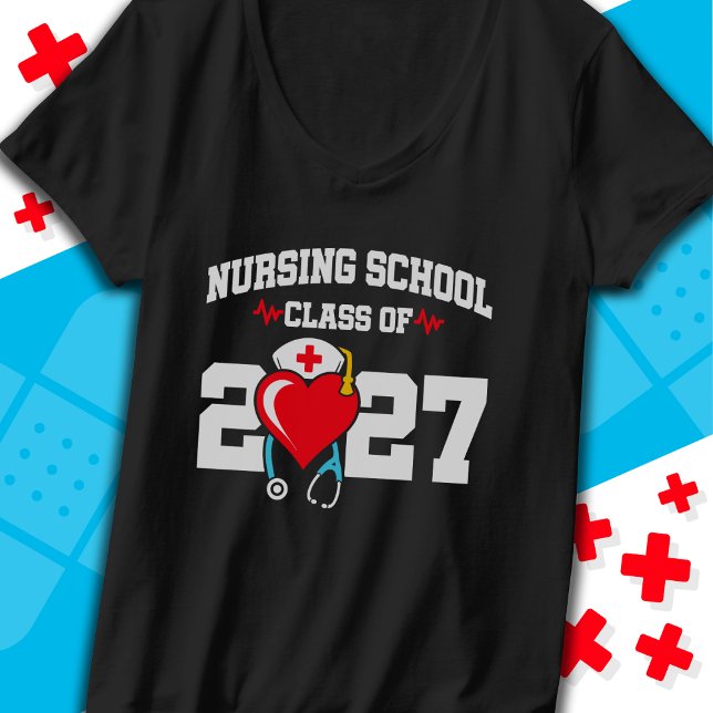 Sjukskolan Student 2027 Nurse Studenten T Shirt (Skapare uppladdad)