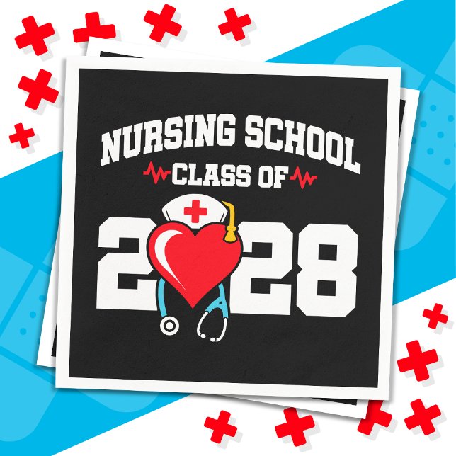 Sjukskolan Student 2028 Nurse Studenten Pappersservett (Skapare uppladdad)