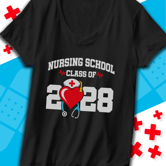 Sjukskolan Student 2028 Nurse Studenten T Shirt (Skapare uppladdad)