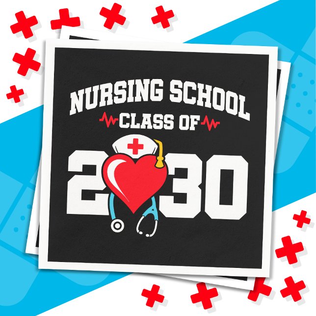 Sjukskolan Student 2030 Nurse Studenten Pappersservett (Skapare uppladdad)