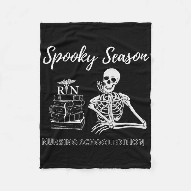 Sjukskolan Student Halloween Skeleton for Spoo Fleecefilt (Framsidan)