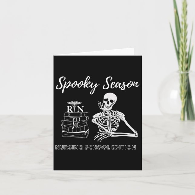 Sjukskolan Student Halloween Skeleton for Spoo Kort (Framsida)