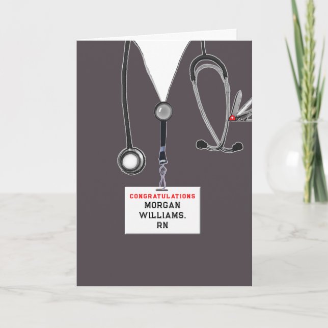 Sjukskolan Studenten Nurse Gratulerar Kort (Framsida)