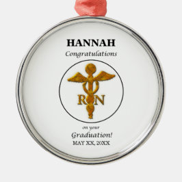 Sjukskolan Studenten Studenten Antique Guld Julgransprydnad Metall