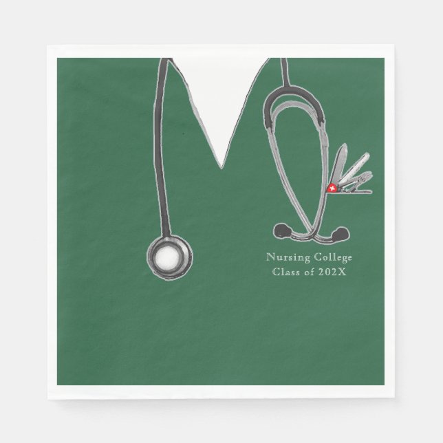 Sjukskolans Studentfest Pappersservett (Framsidan)