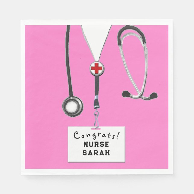 Sjukskolans Studentfest Pappersservett (Framsidan)