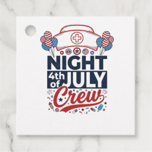 Sjuksköterska 4 juli Nattbemanning Patriotisk Shir Gåvor Etiketter