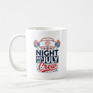 Sjuksköterska 4 juli Nattbemanning Patriotisk skjo Kaffemugg