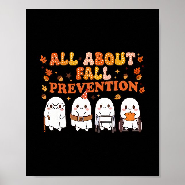 Sjuksköterska allt om fallprevention söta spöken h poster (Framsidan)
