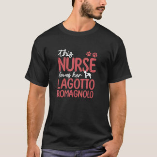 Sjuksköterska älskar Lagotto Romagnolo Hund   För  T Shirt
