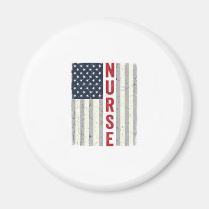 Sjuksköterska Amerikansk Flagga Vintage Gravyr T-S Magnet