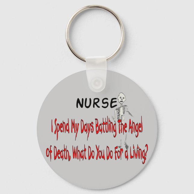 Sjuksköterska "Angel of Death"—Funny Gifts Nyckelring (Framsida)