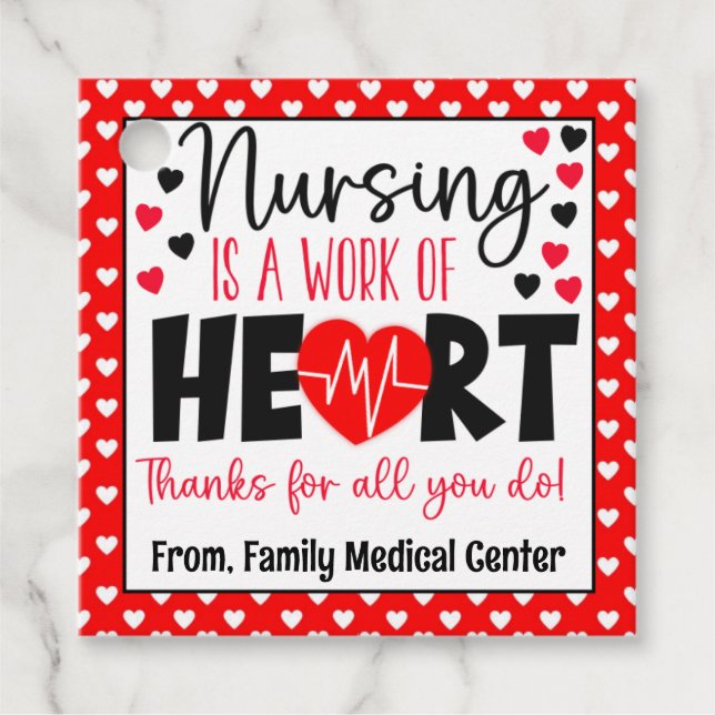 Sjuksköterska är ett projekt av hjärtsvärde. gåvor etiketter (Framsida)