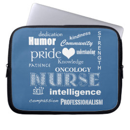 Sjuksköterska Attributes/ONCOLOGY (anpassadet) Laptop Sleeve