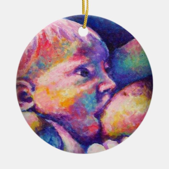 Sjuksköterska Baby Julgransprydnad Keramik (Framsidan)