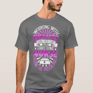 Sjuksköterska bakom fängelset pub, rättsvårdande v t shirt