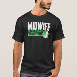 Sjuksköterska barnmorska med födelsedagspresent, b t shirt