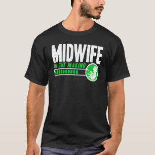 Sjuksköterska barnmorska med födelsedagspresent, b t shirt