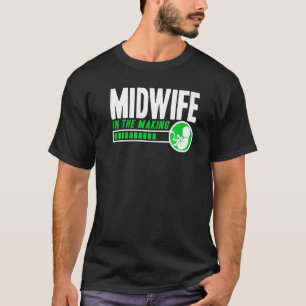 Sjuksköterska barnmorska med födelsedagspresent, b t shirt