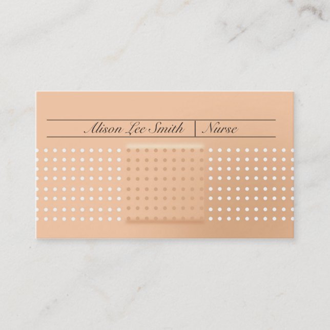 Sjuksköterska/barnsköterska/vårdgivare Visitkort (Framsida)