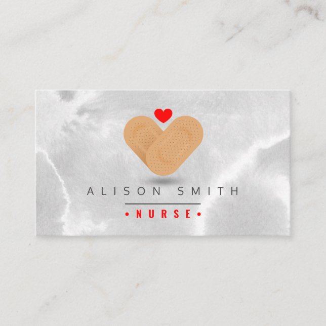 Sjuksköterska/barnsköterska/vårdgivare Visitkort (Framsida)