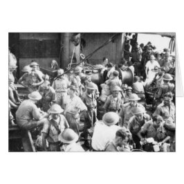 Sjuksköterska bland trupperna hälsningskort