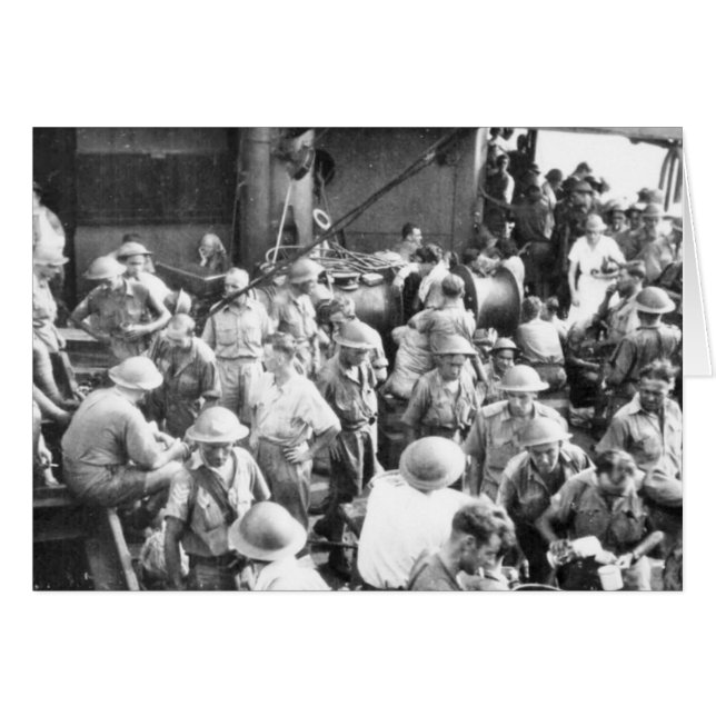 Sjuksköterska bland trupperna hälsningskort (Framsidan Horizontal)