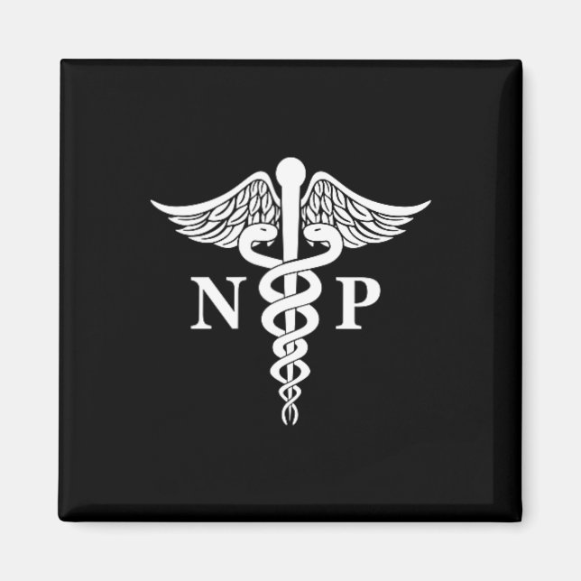 Sjuksköterska Caduceus Medical Symbol Pocket Magnet (Framsidan)