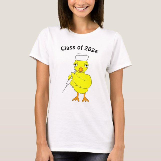 Sjuksköterska Chick Studenten T Shirt (Framsida)