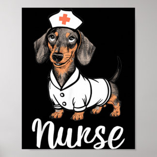 Sjuksköterska Dachshundar i kostymer Bedårande sju Poster