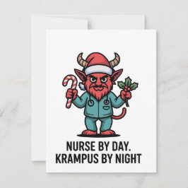 Sjuksköterska dagtid Krampus nattetid Sjukskötersk Anteckningskort