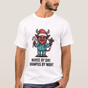 Sjuksköterska dagtid Krampus nattetid Sjukskötersk T Shirt