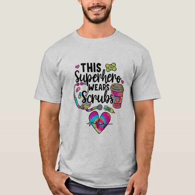 Sjuksköterska, den här superhjälten, spöken t shirt (Framsida)